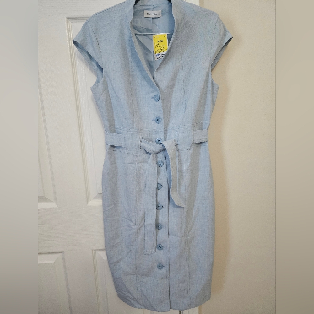 Calvin Klein Light Blue Midi Dress